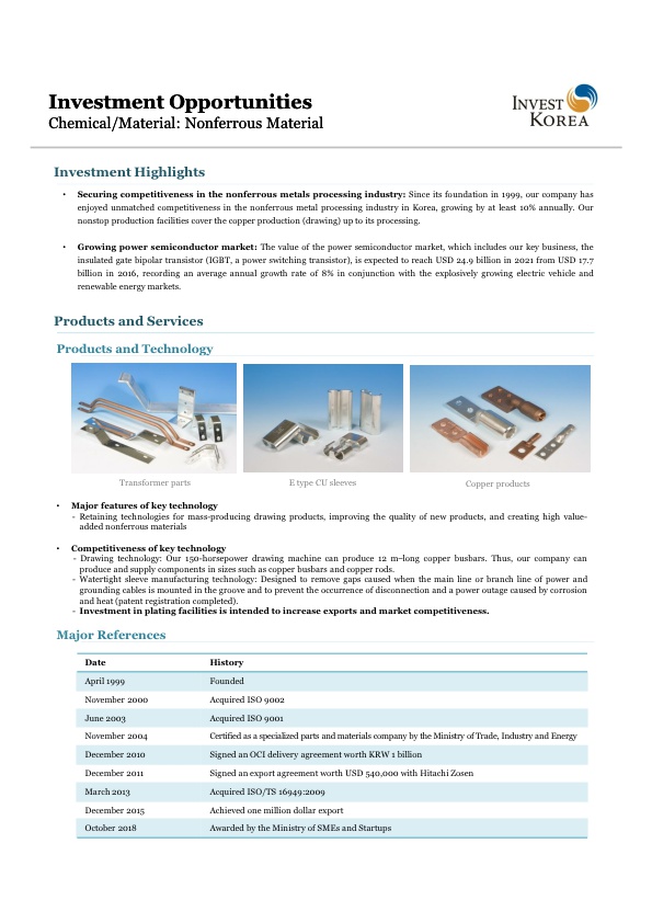 Chemical/Material: Nonferrous Material