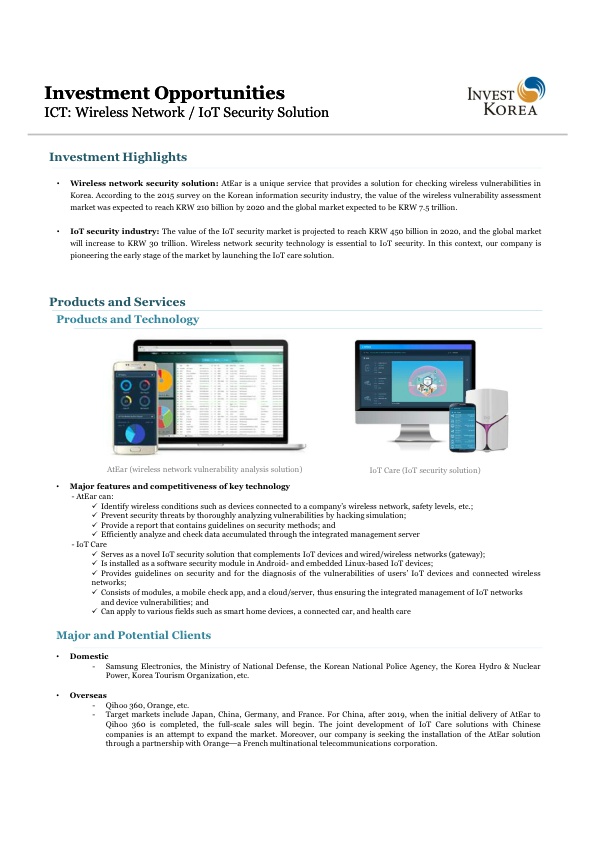 ICT: Wireless Network / IoT Security Solution