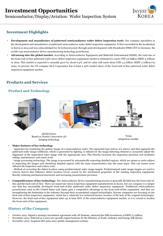 Semiconductor/Display/Aviation: Wafer Inspection System
