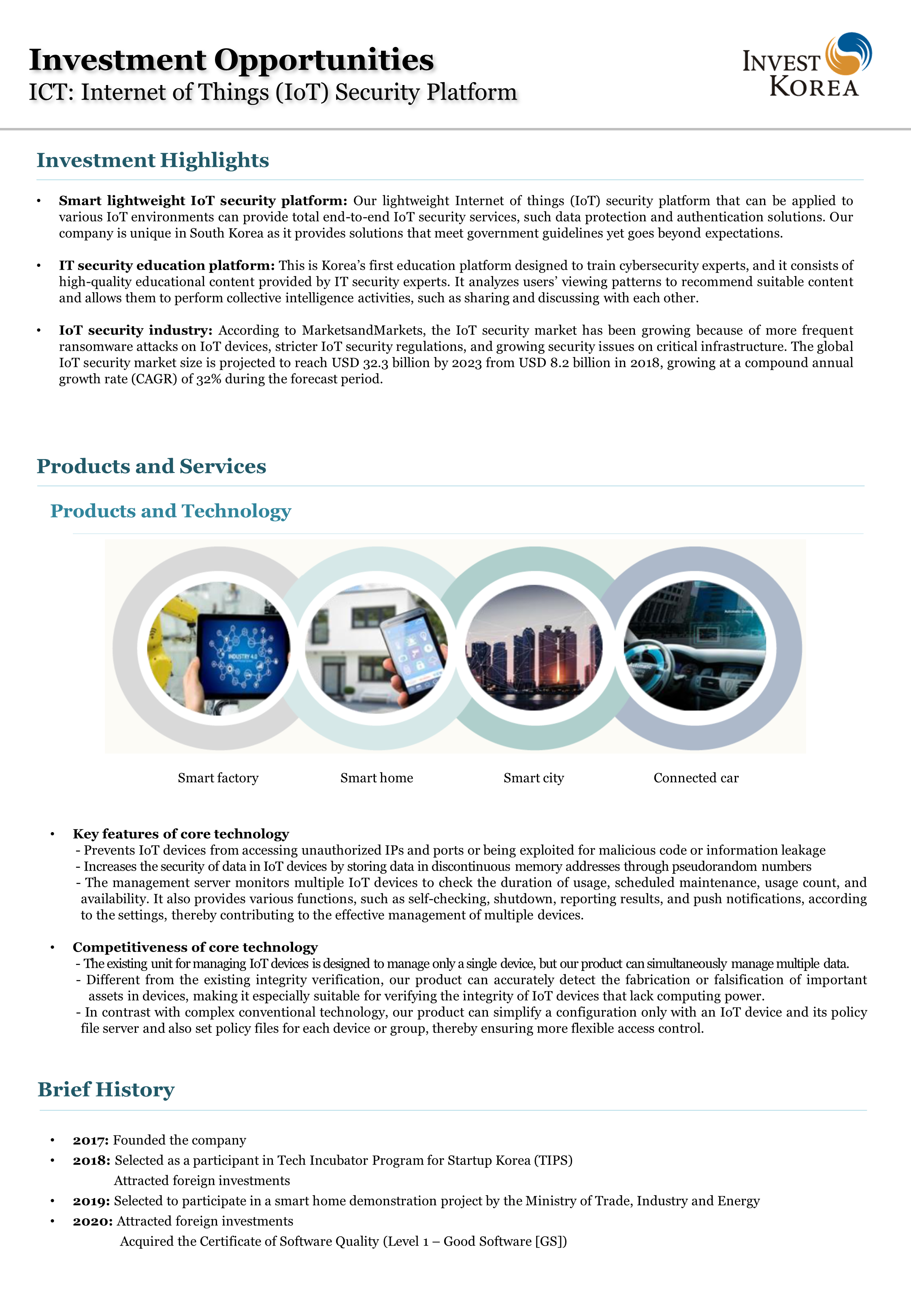 ICT: Internet of Things (IoT) Security Platform