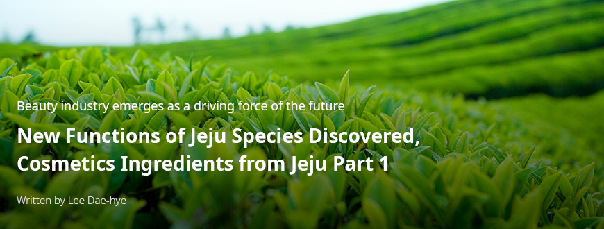 Beauty industry emerges as a driving force of the future New Functions of Jeju Species Discovered, Cosmetics Ingredients from Jeju Part 1 / Written by Dae-hye Lee