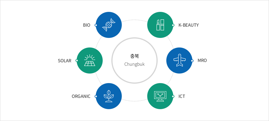 Six Strategic Industries : BIO, K-BEAUTY, MRO, ICT, ORGANIC, SOLAR