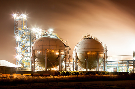 Night view of Ulsan industrial complex from MT. Muryong